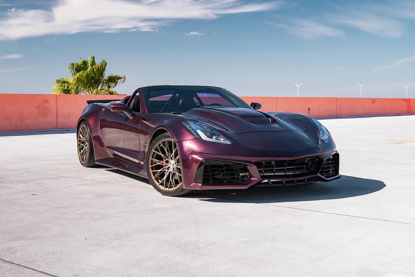 7インチオペラ　　チェリー 2019 Custom Widebody C7 Corvette Z06 Gallery - E5 Wheels