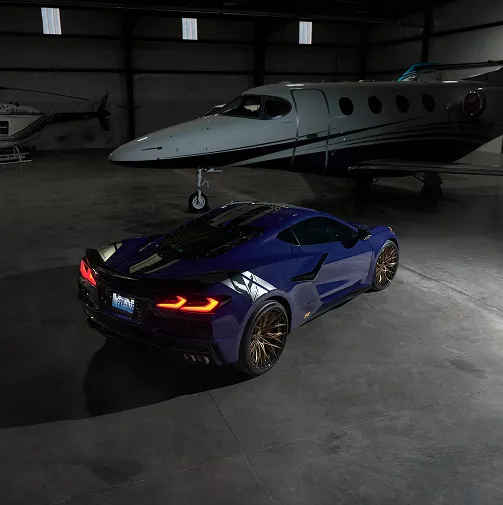 C8 E-Ray Corvette with forged wheels — customer gallery photo