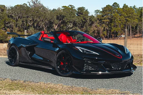 C8 E-Ray Corvette with E5 Talladega wheels on track